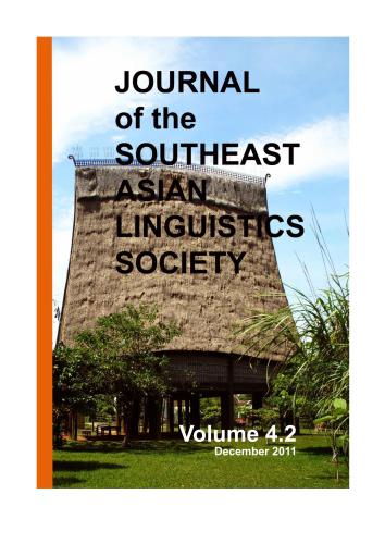 Journal of the Southeast Asian Linguistics Society 2011 Volume 4.2 December