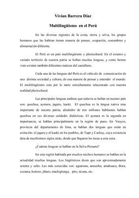 Multilingüismo en el Perú