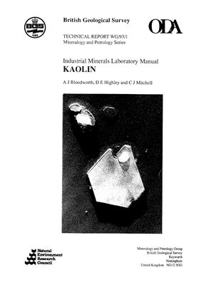 Industrial Minerals Laboratory Manual. Kaolin