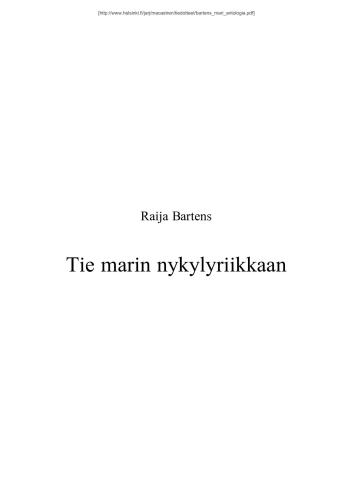 Tie marin nykylyriikkaan