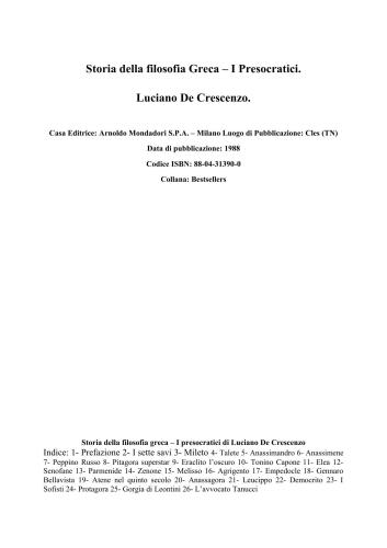 Storia della filosofia greca