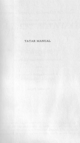 Tatar manual: descriptive grammar and texts