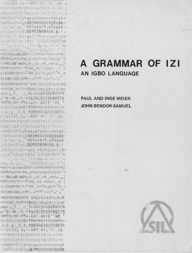 A grammar of Izi, an Igbo language