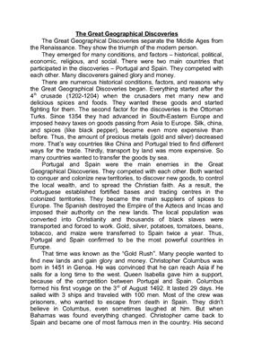 European History Projects