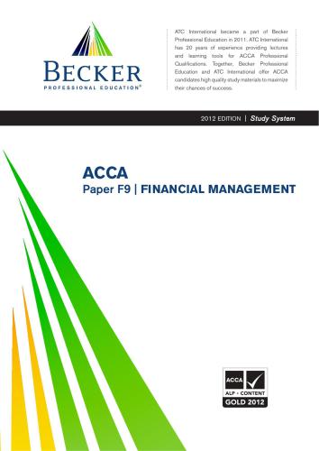 ACCA F9 ATC June 2012 Study text
