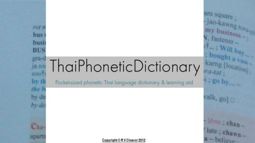 Thai Phonetic Dictionary