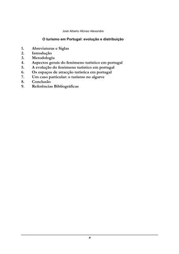 O turismo em Portugal: evolução e distribuição