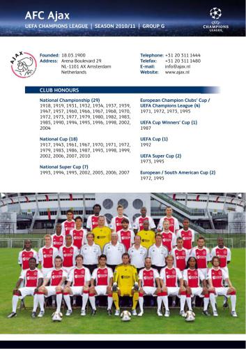 UEFA Champions League Statistics Handbook - Club Directory (2010-11)