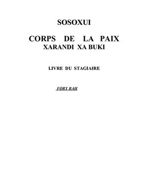 Peace Corps. Susu Manual