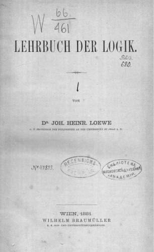 Lehrbuch der Logik