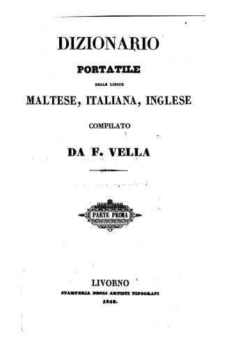 Dizionario delle Lingue Maltese