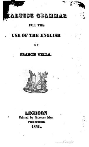 Maltese grammar for the use of the English