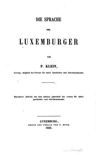 Die Sprache der Luxemburger
