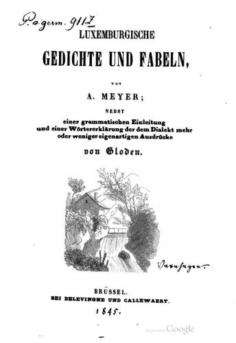Luxemburgische Gedichte und Fabeln