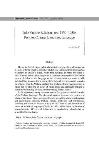Italo-Maltese Relations