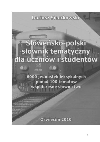 Słoweńsko-polski słownik tematyczny dla uczniów i studentów