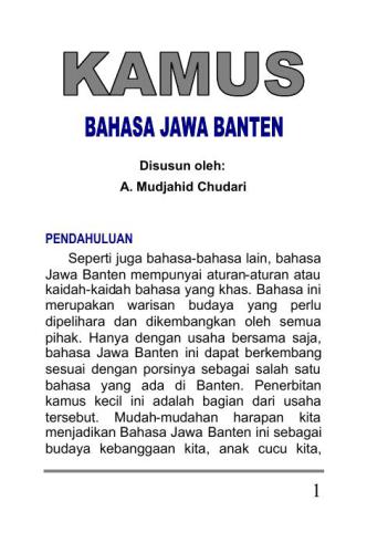 Kamus Bahasa Jawa Banten