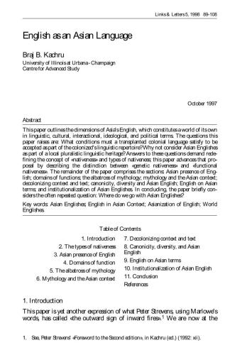 English as an Asian Language