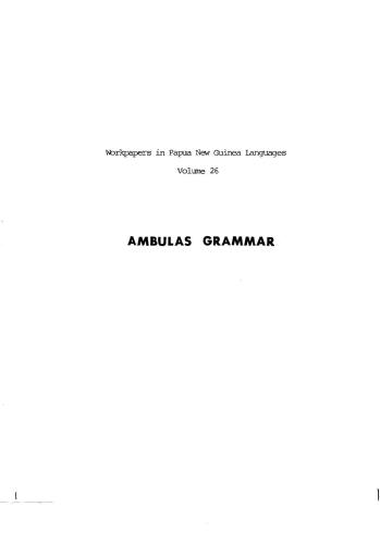 Ambulas Grammar