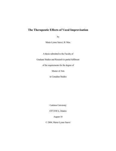The therapeutic effects of vocal improvisation