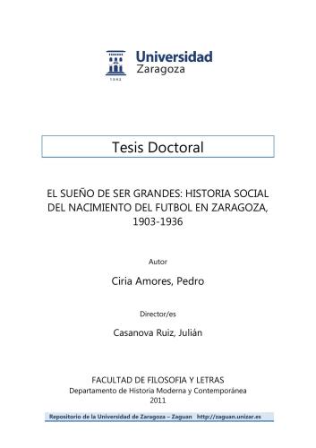 Historia social del nacimiento del futbol en Zaragoza, 1903 - 1936