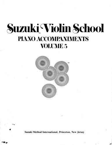 Suzuki Violin Method. Vol 05 - Piano Accompaniment
