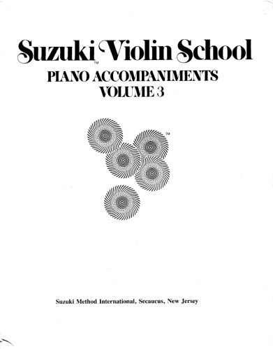 Suzuki Violin Method. Vol 03 - Piano Accompaniment