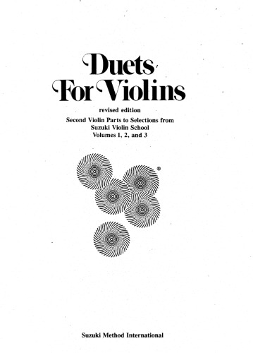 Suzuki Duets for Violins. Volumes 1-3