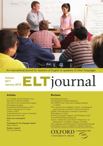 English Language Teaching Journal 2012 66/1