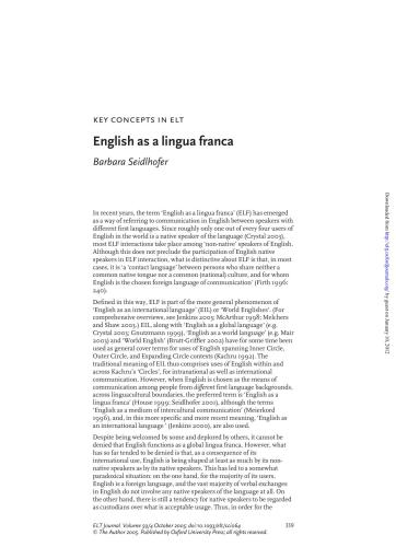 English as a lingua franca