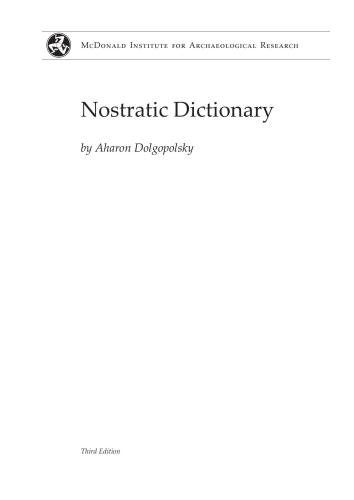 Nostratic Dictionary