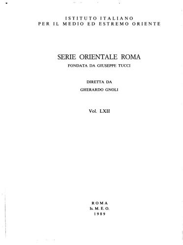 The idea of Iran. An essay on its origin