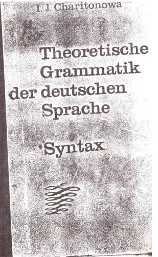 Theoretische Grammatik der deutschen Sprache, Syntax