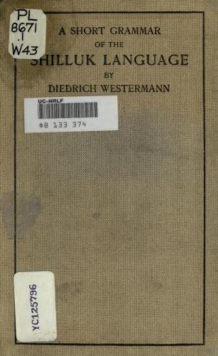 A Short grammar of the Shilluk language