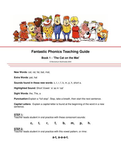 Early Reading: No.1 Cat on the Mat (Teacher's Guide)