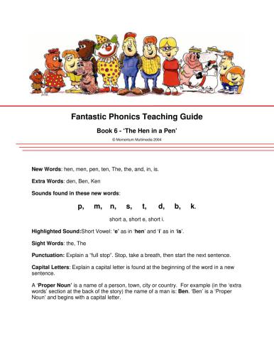 Early Reading: No.6 The Hen in a Pen (Teacher's Guide)