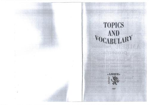Topics and vocabulary