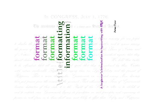 Formatting information: a beginner's introduction to Latex