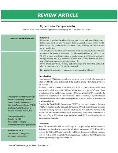Hypertensive Encephalopathy