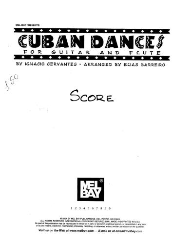 Cuban dances for guitar and flute