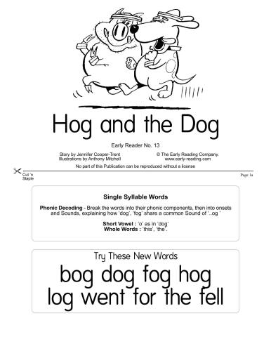 Early Reading: No.13 Hog and the Dog (Pupil's Book + Teacher's Guide)