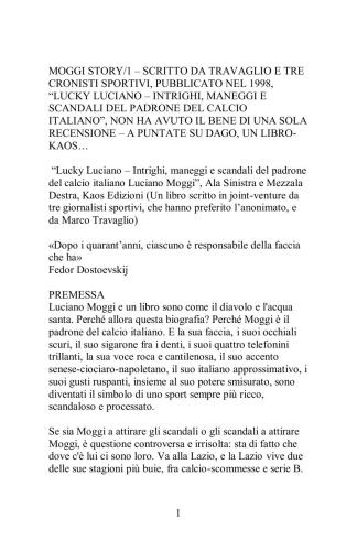 Lucky Luciano. Intrighi maneggi scandali del padrone del calcio Luciano Moggi
