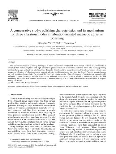 A comparative study: polishing characteristics and its mechanisms of three vibration modes in vibration-assisted magnetic abrasive polishing