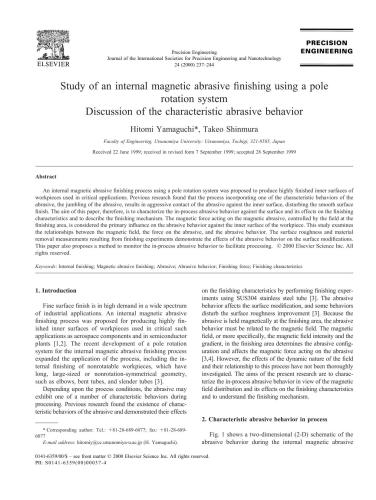 Study of an internal magnetic abrasive finishing using a pole rotation system