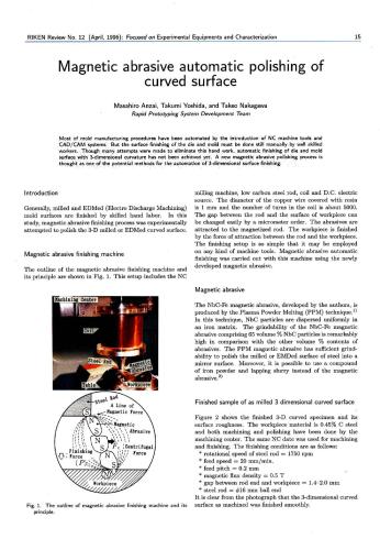 Magnetic abrasive automatic polishing of curved surface