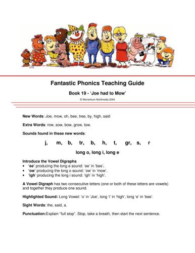 Early Reading: No.19 Joe had to Mow (Pupil's Book + Teacher's Guide)