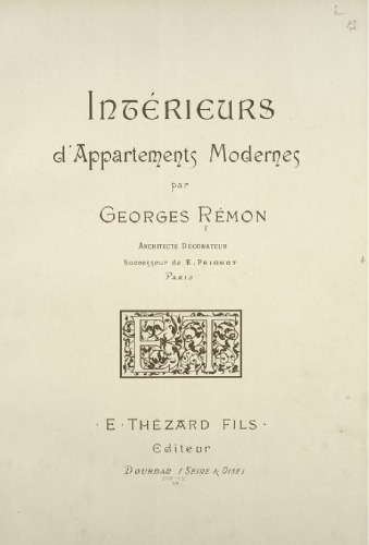 Intérieurs d'appartements modernes