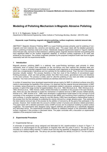 Modeling of Polishing Mechanism in Magnetic Abrasive Polishing