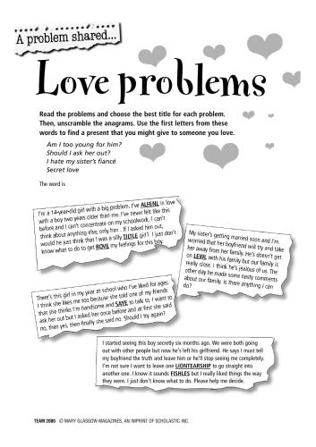 Valentine's Reading Worksheet