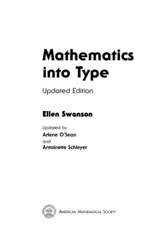 Mathematics into type